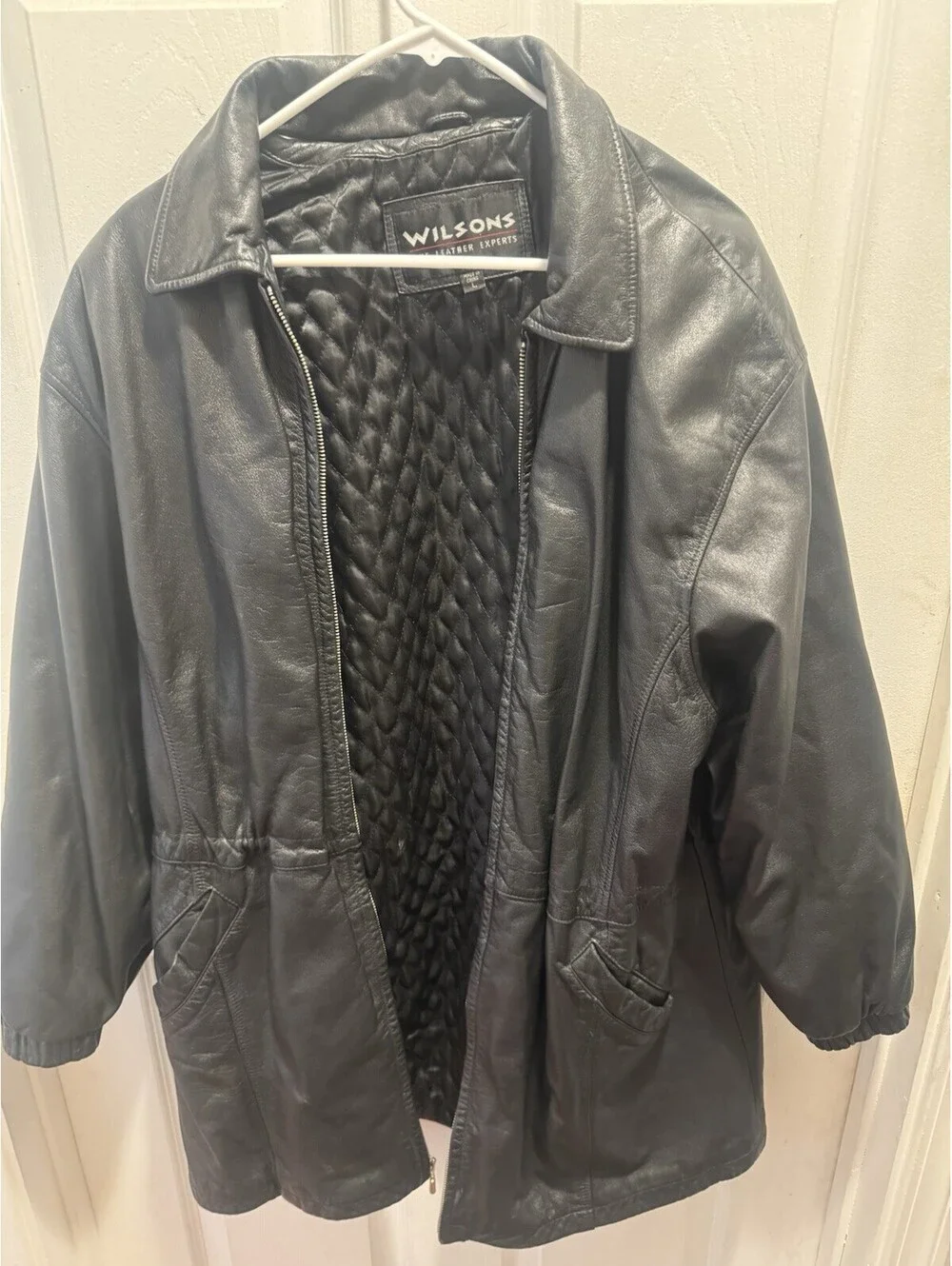 Wilsons Black Leather Jacket Men’s Size Medium
